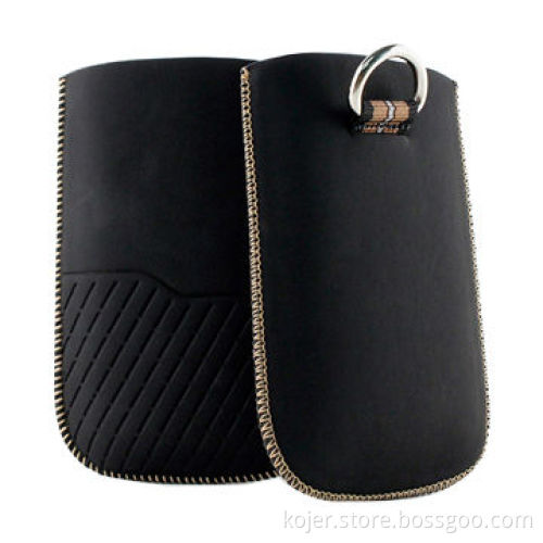 Mobile Phone Pouches for iPhone, Made of PU Leather Material with Retractable Pull-tab